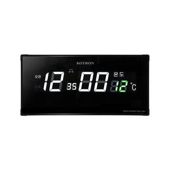 코트론 온도 표시 가정용 GPS 오차없는 LED 벽시계 KMG-1001