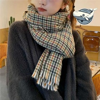 포근한 체크 머플러 겨울 스타일링 필수템 (WFH6OCI)