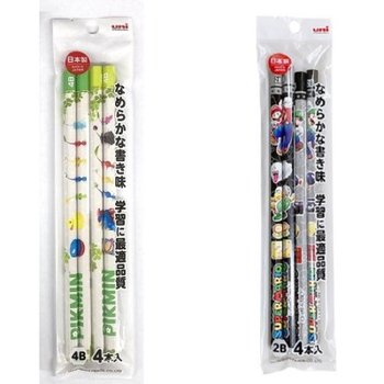 피크민 4B 연필 슈퍼마리오 2B 연필 4P