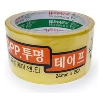 [VCJ01NQM]금성 투명OPP테이프 x TAPE 24mm 25M 2개입