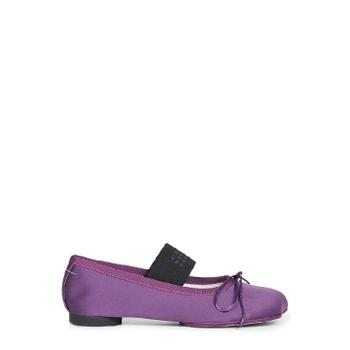 MM6 Maison Margiela Atomic Bow 디테일 새틴 발레리나 슈즈 S59WZ0093P5560 T5142 T