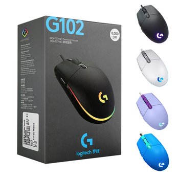 [오늘출발] 로지텍 G102 2세대 게이밍마우스 저소음 게임용 게임 컴퓨터 사무용 병행 정품