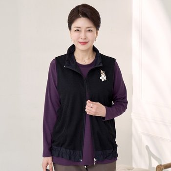 [엄마옷  노노카데일리조끼/엄마조끼 중년여성조끼 5060