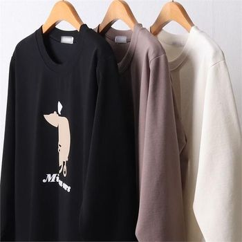 미뇽 베어 라운드 긴팔티 211F531S 빅사이즈 여성_P331419973