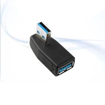 F 젠더- 3.0 블랙 M 좌하향 USB 연장 꺾임형 아이폰충전기 5핀케이블 8핀케이블