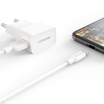 스피디 8핀 2.1A USB 충전기 퀵차저 스마트폰충전기 휴대폰충전기 고속충전기