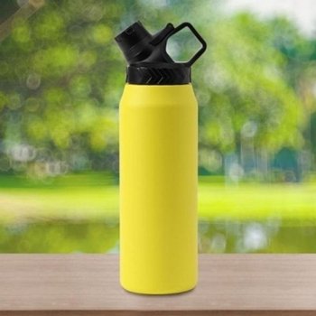 위드미 이중스텐 보온병(900ml) (옐로우) 캠핑 보냉병-WFI8HFS