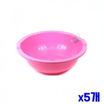 WL 플라스틱 컬러 함박 바가지 42x14.8cm x5개 물바가지(WFLR1CX)