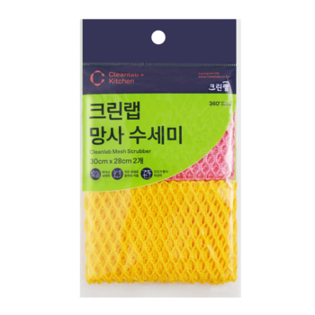 망사 수세미 (2매)