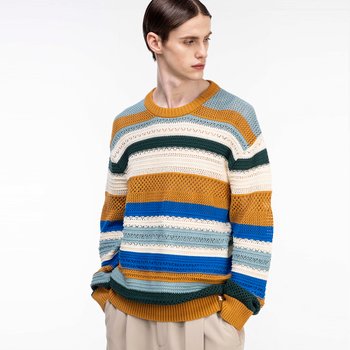 [신세계백화점]멀티 컬러 텍스쳐 크루넥 카멜 ZF2KT221CA