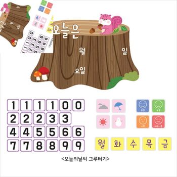 오늘의 날씨 그루터기 유치원게시판 어린이집게시판 어린이집환경판 유치원환경판