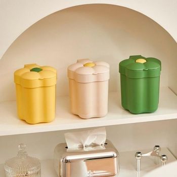 휴지통 플라워 데스트테리어 인테리어 책상정리 미니