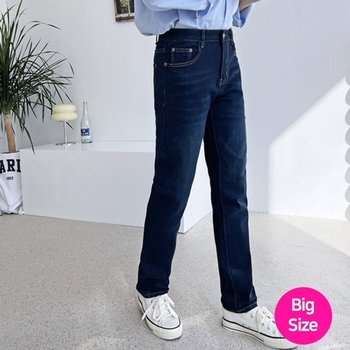 남성 빅사이즈 슬림핏 진청데님 팬츠 DM-JEA-Q2LSIN80011