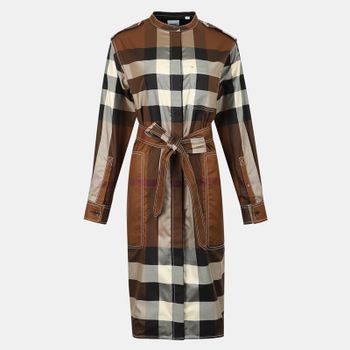 [중고] 버버리 아우렐리아 체크 패턴 투 포켓 코튼 여성 원피스 124379073