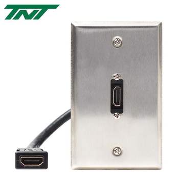 TNT QV79FR32 HDMI 1포트 케이블 타입 스테인리스 월 플레이트