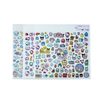 산리오 WL70AT60 홀로그램 씰 스티커 100P (키티 시나롤 귀여운 캐릭터즈 다꾸 노트북 핸드폰 꾸