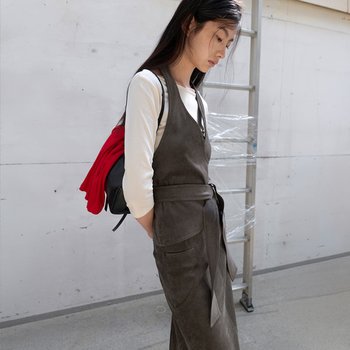 [신세계백화점](VT-0287)HAVN SET-UP HALTER NECK VELVET WRAP VEST
