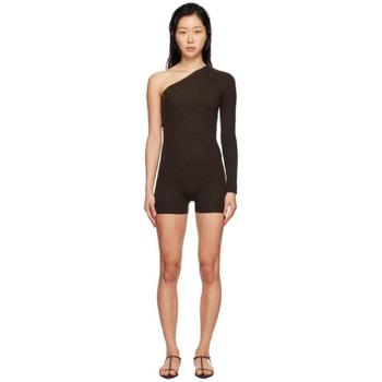 25 FW LISA YANG 브라운 아이야 점프수트 222581F358012