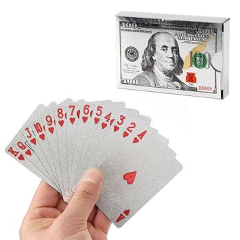 100달러 트럼프 카드(실버) 바이시클 홀덤 카드게임