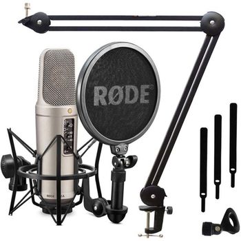 [해외] 독일 로데 마이크 방송용 Rode NT2-A Condenser Microphone Set Keepdrum MS138 Table Tripod Ar