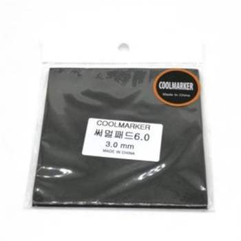 에버쿨) COOLMAKER 써멀패드6.0/10cm X 10cm/두께 3mm 써멀패드 열전도패드 써멀구리스