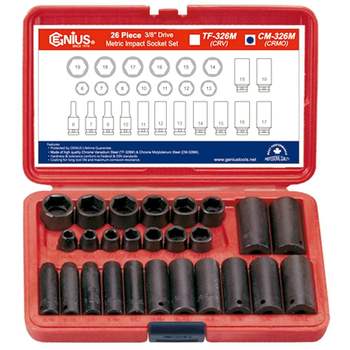 지니어스 453XQH16 임팩트소켓 세트 CM-326M 3/8x6-19 26P