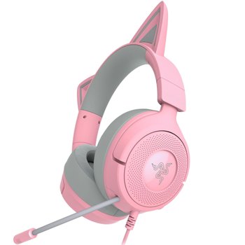 [해외] Razer 레이저 Kraken Kitty V3 X Quartz Pink Edition 게이밍 헤드셋