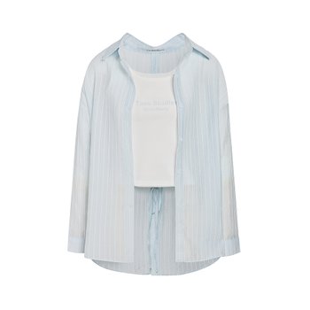 [SET] 썸머 시스루 스트라이프 셔츠블라우스 GS5N0BL521