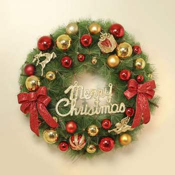 60cm EC88AP66 DIY 럭키 솔잎 크리스마스 원형 리스 벽장식