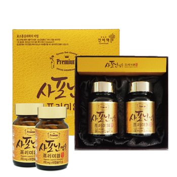 비티진 진비책 사포닌 캡슐 프리미엄 200mg x 120캡슐 2박스 홍삼 농축분말 건강기능식품 홍삼영양제 Rg3