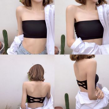 온나핏 CPUI6896 시크한 콜크 끈없는 심리스 튜브탑 SD-240407