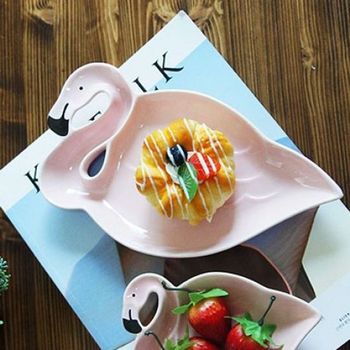 마카롱 케이크를 담기 좋은 플라멩고 접시 2P세트(W12D644)