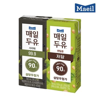 매일두유 렌틸콩 190ml 24팩 + 99.9 서리태 190ml 24팩