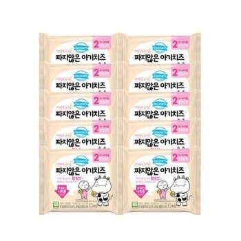 [동원FB] 동원 자연방목 유기농 짜지않은 아기 치즈 2단계 (17g,10매입 x 10개) 100매
