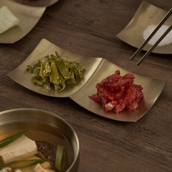 담음공방 정찬 스텐 사각플레이트 티타늄 반찬접시 신혼살림 3size