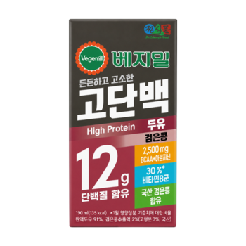 고단백 두유 검은콩 190ml 24개