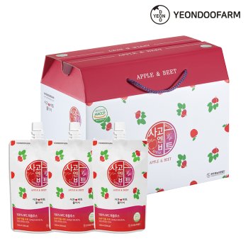 [연두팜] 돌려따는) NFC 착즙 사과비트즙 100ml 40개입 한박스