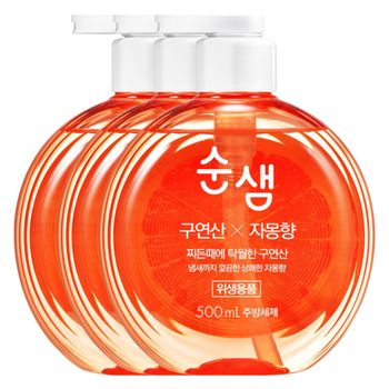 순샘 구연산X자몽 주방세제 용기 500ml X 3개 순샘자몽 트리오주방세제 순샘주방세제 순샘구연산