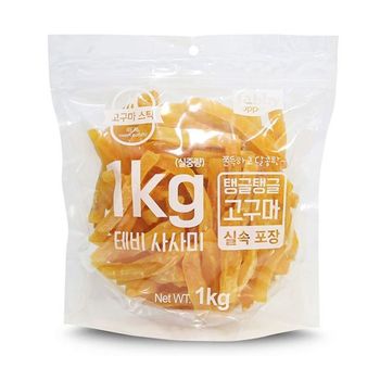 테비 HDRI2687 사사미 고구마스틱 1kg 강아지 애견 실속형 간식