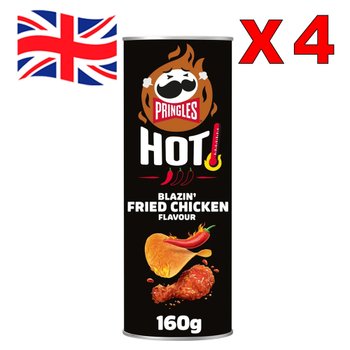 [해외] 160g 4개 프링글스 핫 블레이진 프라이드 치킨 영국 리미티드 과자, Pringles