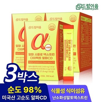 드림이음 알파 시클로 덱스트린 다이렉트 알파 CD 3.5g x 30포 3박스