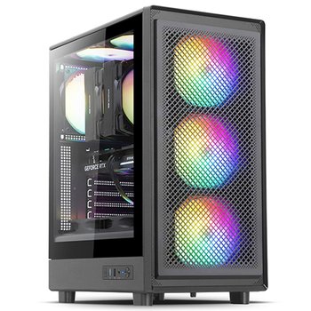 darkFlash DRX50 MESH RGB 강화유리 미들타워 케이스 블랙