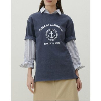 [MOMEN] Riviera Cruise T- shirts- Navy_XMCAS3SM41156