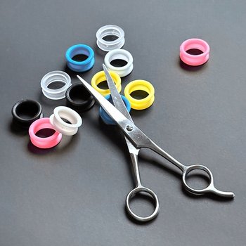 미용 가위 고무링 실리콘 링 미용실 헤어샵 미장원 손가락 보호 패킹 애견