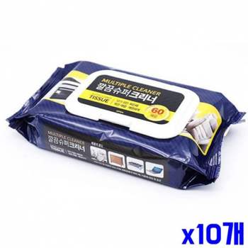 찌든때용 청소크리너 티슈 60매 15x20 X10개 청소패드 청소티슈 청소용품 청소포 물걸레청소포