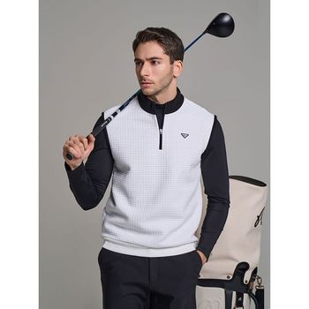 다운블로우 남성 반집업 배색 조끼 베스트 DB4FT6505M_P392166471