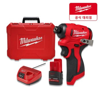 밀워키 M12 BLIDRC-251C 12V 충전임팩드라이버 2.5Ah 1개