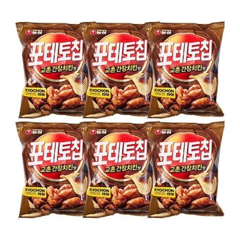 농심 포테토칩 교촌간장치킨맛 55g 6봉지 (47207302)