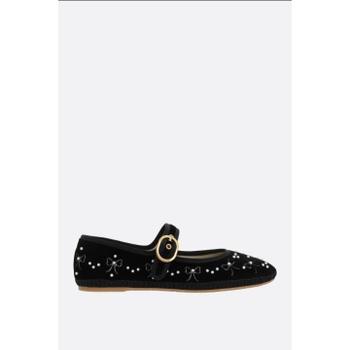 발렌티노 GARAVANI Endouce mary jane ballerinas in velvet 7W2S0MQ8BNU0NO T