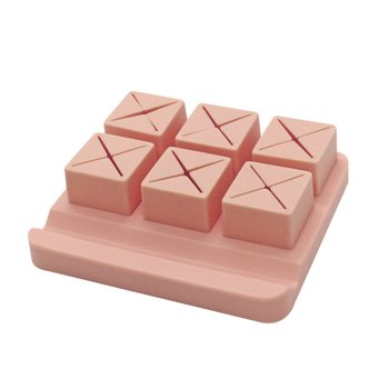 미니 핑크 X슬롯 화장품 멀티정리대 실리콘 거치대 [소]